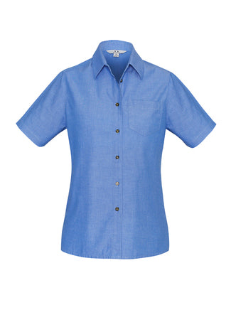 Ladies Chambray Short Sleeve Shirt