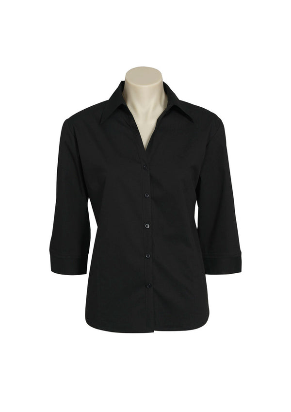 Ladies 3/4 Sleeve Metro Shirt