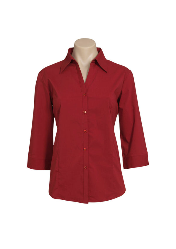 Ladies 3/4 Sleeve Metro Shirt