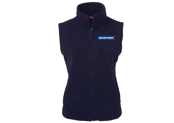 NEWSPOWER LADIES ZIP THRU FLEECE VEST
