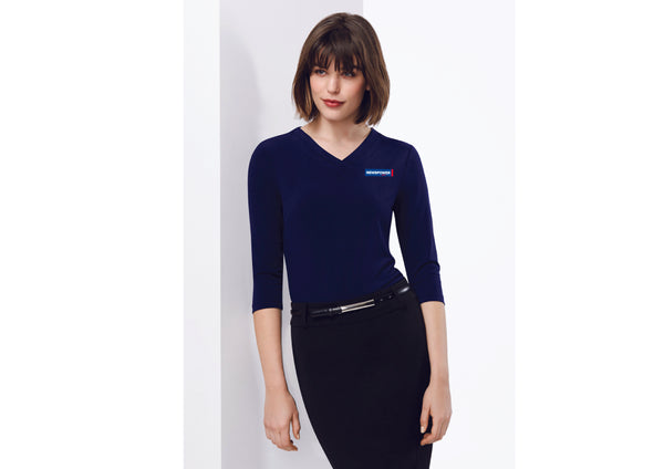 NEWSPOWER LADIES LANA 3/4 SLEEVE TOP
