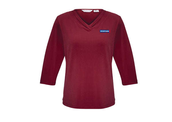 NEWSPOWER LADIES LANA 3/4 SLEEVE TOP