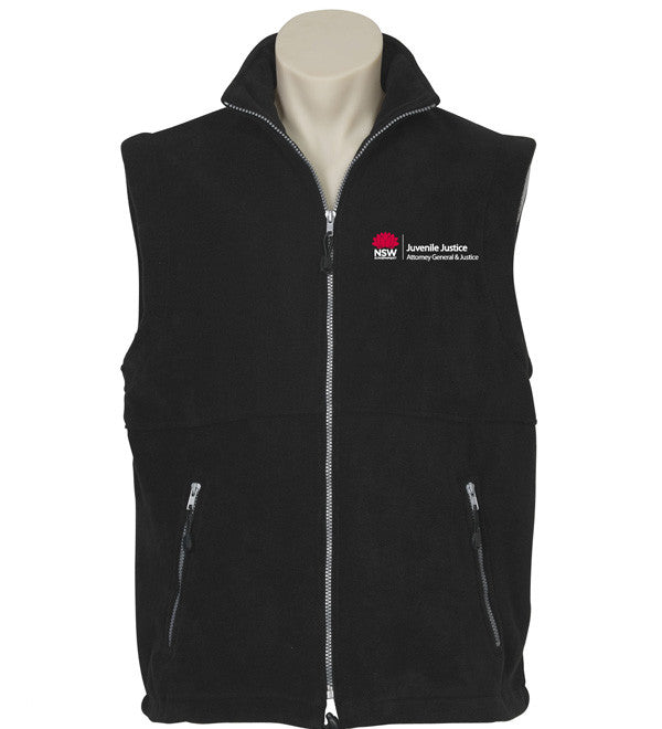 Mens Juvenile Justice Plain Microfleece Vest