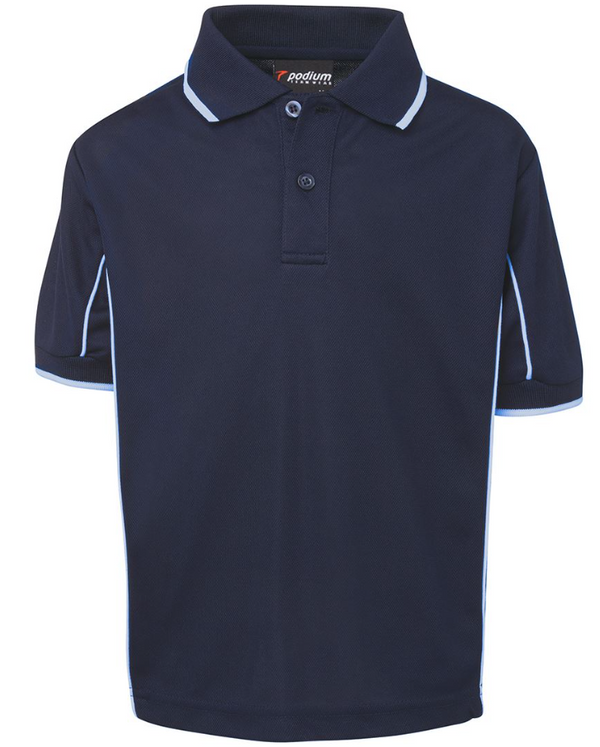 Kids Short Sleeve Piping Polo