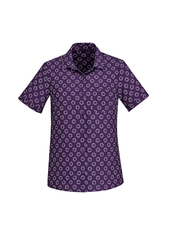 Florence Women's Daisy Print Short Sleeve Shirt