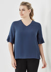 Womens Aria Fluted Sleeve Blouse
