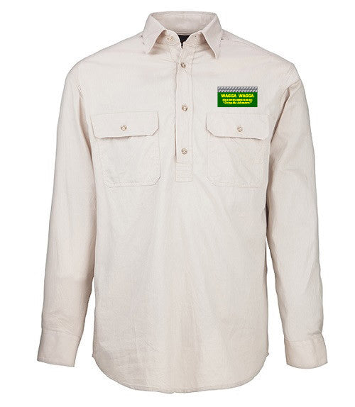 Wagga Four Wheel Drive Club Mens Pilbara Closed Front L/W Shirt