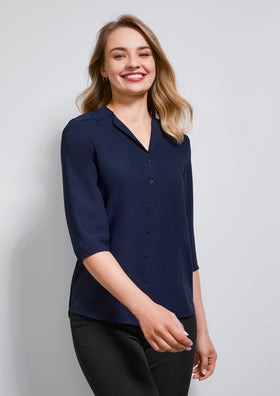 Lily 3/4 Sleeve Longline Blouse