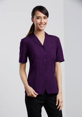 Ladies Short Sleeve Action Back Oasis Blouse