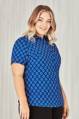Florence Women's Daisy Print Short Sleeve Shirt