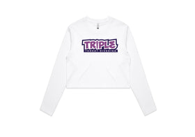 Triple Threat L/S Crop Tee