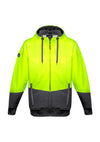 Unisex Hi Vis Textured Jacquard Full Zip Hoodie