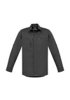 NEW Streetworx Mens L/S Stretch Shirt - Charcoal