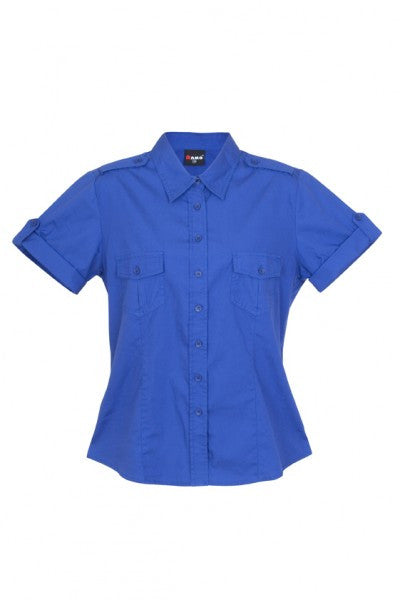 Ladies Short Sleeve Military Shirt