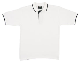 Mens Single Stripe Trim Polo Shirt
