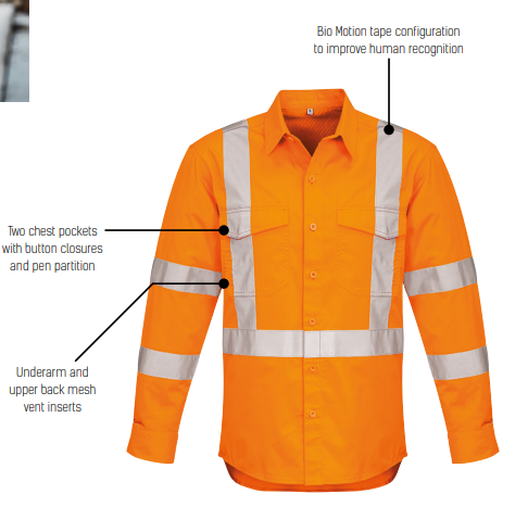 Mens Hi Vis X Back Taped Shirt