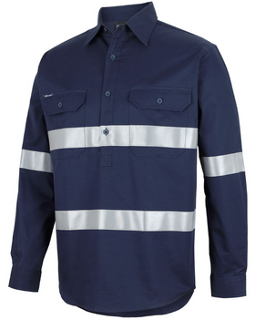 Close Front Long Sleeve 150G Work Shirt Reflective Tape