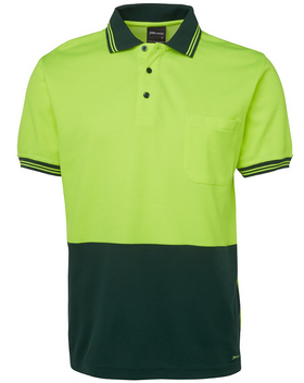 Hi Vis Cotton Back Short Sleeve Polo
