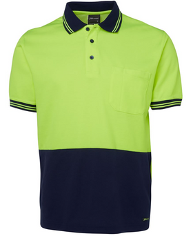 Hi Vis Cotton Back Short Sleeve Polo