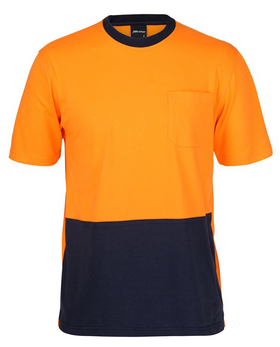 Hi Vis Crew Neck Cotton T-Shirt