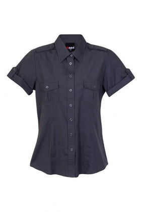 Ladies Short Sleeve Military Shirt