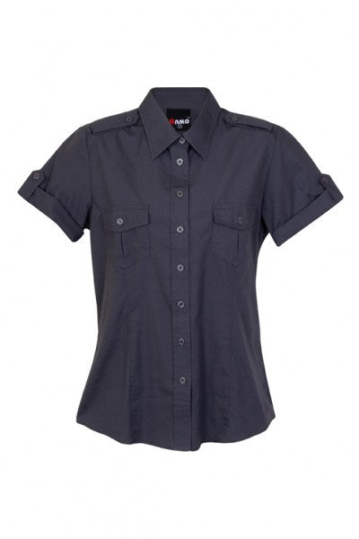 Ladies Short Sleeve Military Shirt