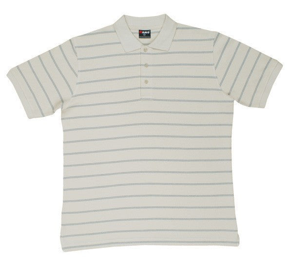 Mens Golf Stripe Jacquard Polo