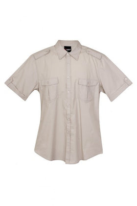 Mens Short Sleeve Military Shirt