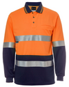Hi Vis Long Sleeve (D+N) Cotton Back Polo