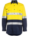 Hi Vis Long Sleeve (D+N) 190g Close Front Shirt