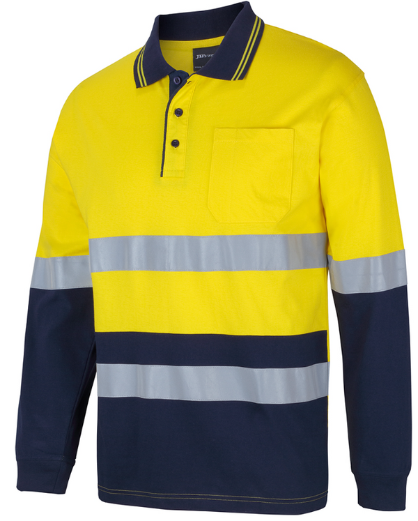 Hi Vis (D+N) Long Sleeve Cotton Polo