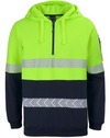 Hi Vis (D+N) 1/2 Zip Segmented Tape Hoodie