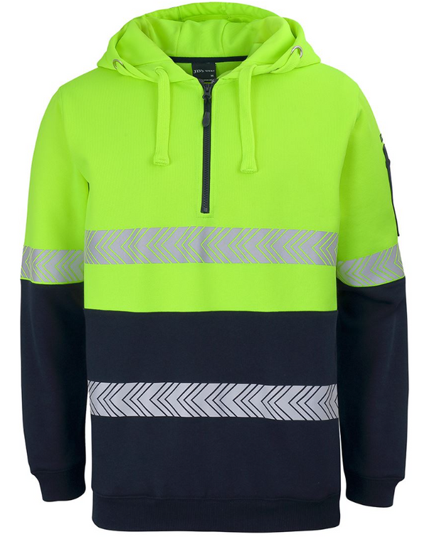 Hi Vis (D+N) 1/2 Zip Segmented Tape Hoodie