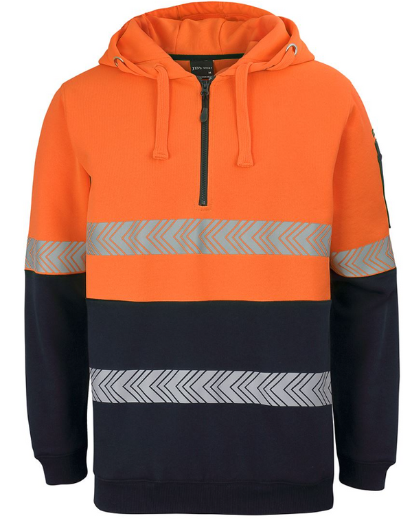 Hi Vis (D+N) 1/2 Zip Segmented Tape Hoodie