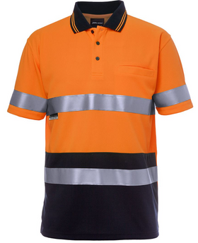 Hi Vis Non Cuff (D+N) Traditional Polo Short Sleeve