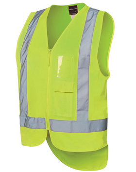 Hi Vis Zip Drop Tail H Pattern (D+N) Vest