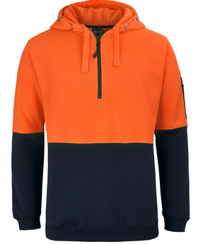 Hi Vis 1/2 Zip Hoodie