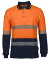 Hi Vis Segmented Tape Polo Long Sleeve