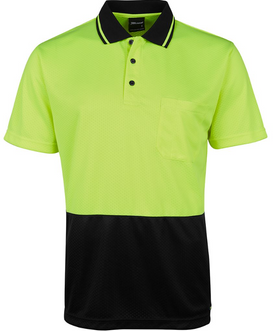 Hi Vis Jacquard Non Cuff Polo