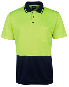 Hi Vis Jacquard Non Cuff Polo