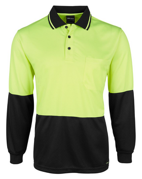 Hi Vis Jacquard Polo Long Sleeve