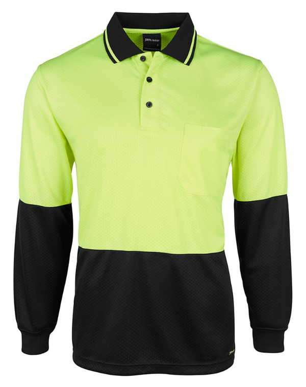 Hi Vis Jacquard Polo Long Sleeve