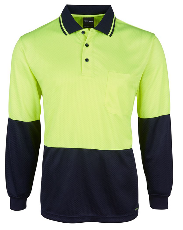 Hi Vis Jacquard Polo Long Sleeve