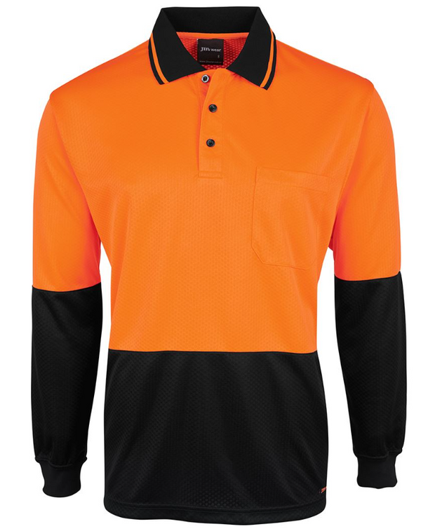 Hi Vis Jacquard Polo Long Sleeve