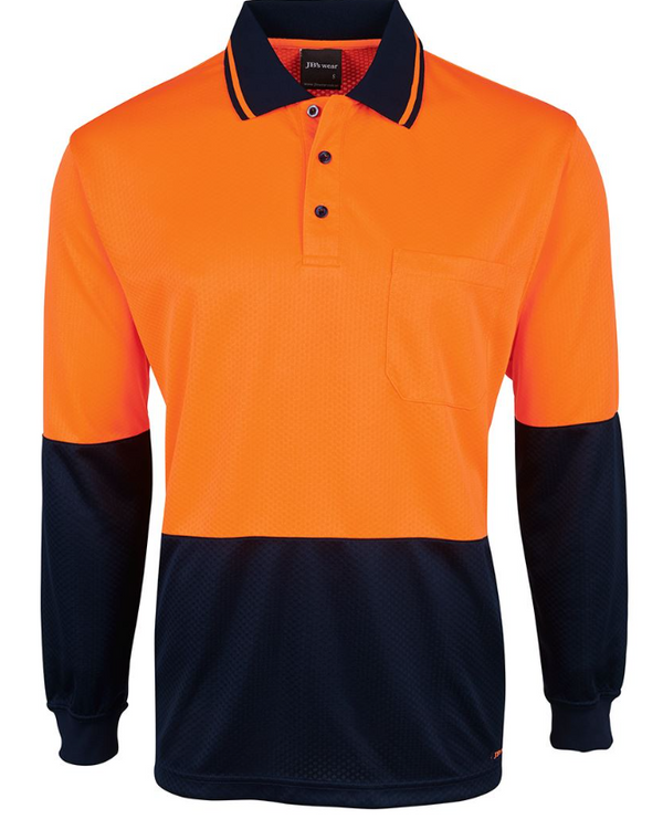 Hi Vis Jacquard Polo Long Sleeve