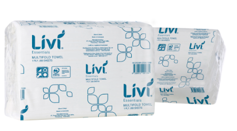 Livi Essentials Hand Towel Slimfold 1 ply