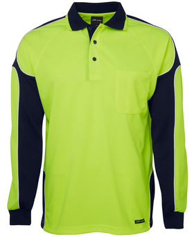 Hi Vis Long Sleeve Arm Panel Polo