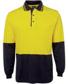 Hi Vis Long Sleeve Cotton Polo
