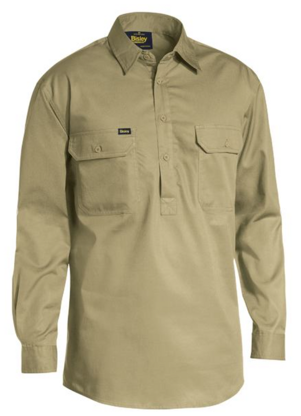 Closed Front Cool Lightweight Drill Shirt