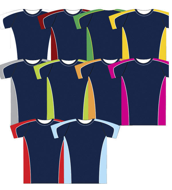 Mens Cooldry Navy Body Panel Tee